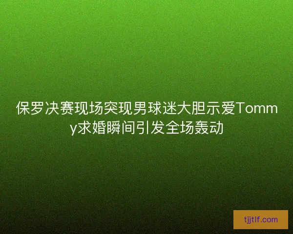 保罗决赛现场突现男球迷大胆示爱Tommy求婚瞬间引发全场轰动